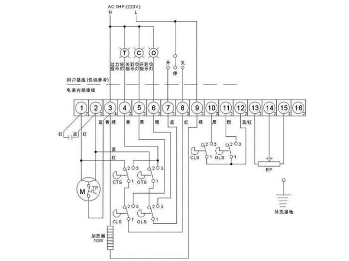 QT阀门电动执行器-基本型电气原理